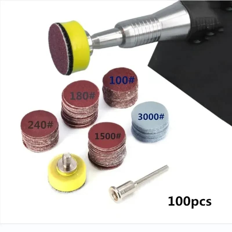 Ly 1 inch 100 pieces of sandpaper Set abrasive disc 25mm abrasive disc abrasive paper pad for 1 inch abrasive polishing for Dremel tools