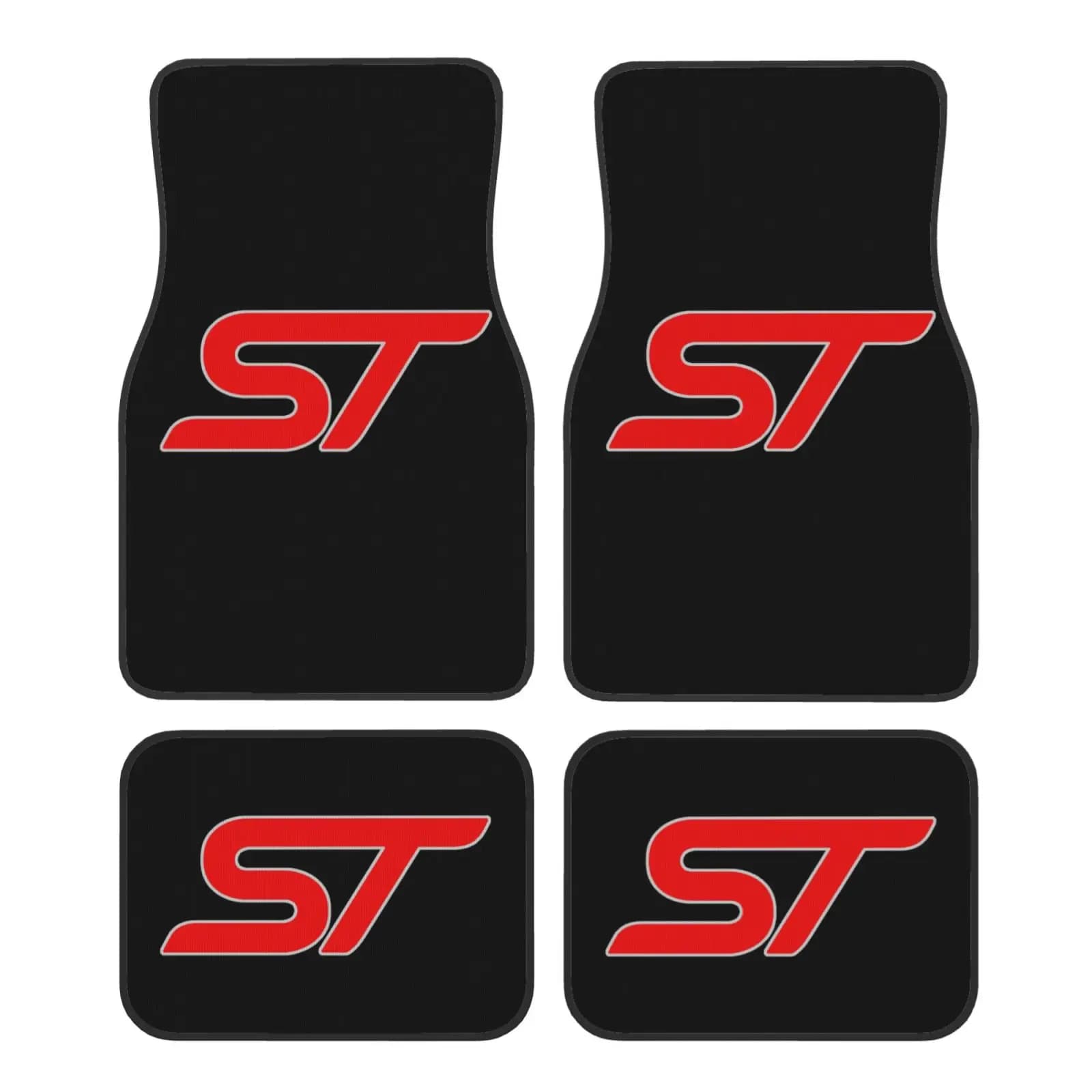 Car mats with print model St Set of 4 pieces Front and rear anti-slip car accessories universal van SUV for cars
