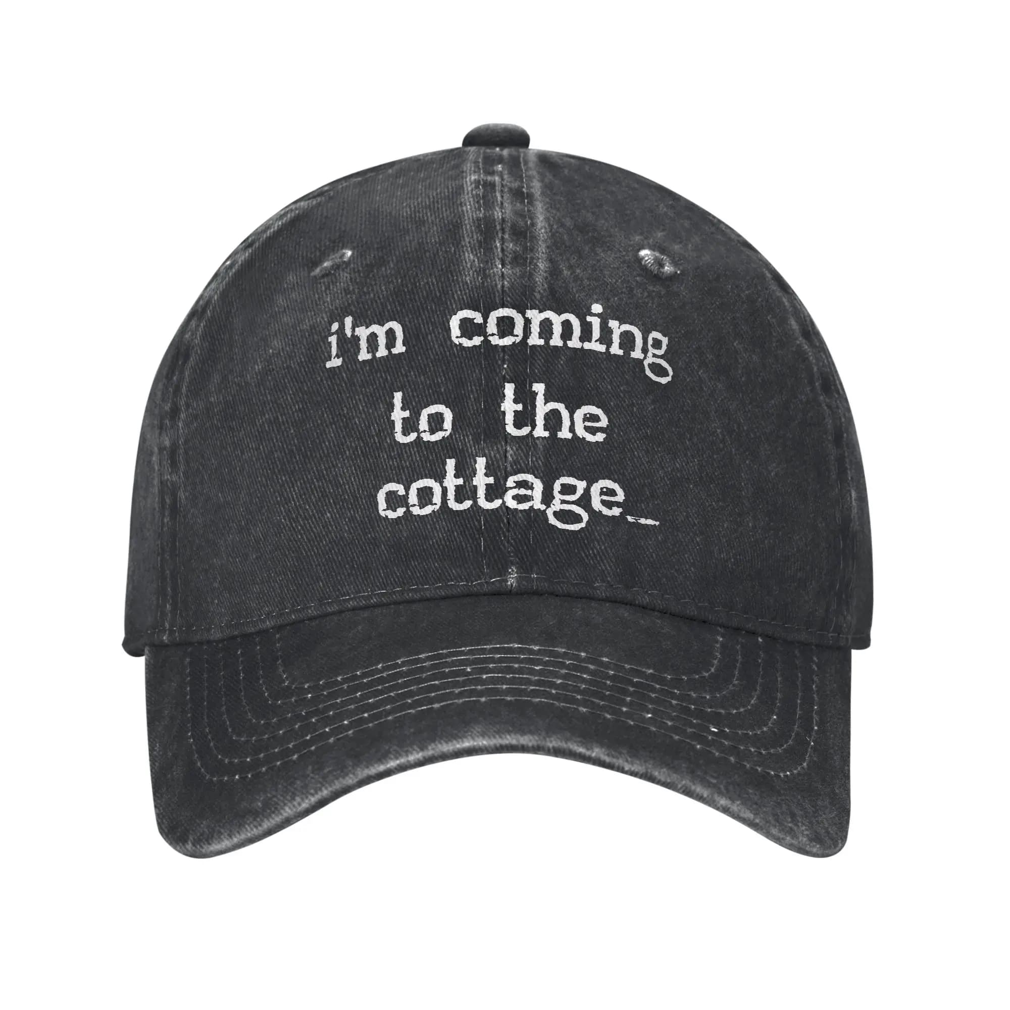 Summer Baseball Hat Hollanov 'I'm Coming To The Cottage', Solar Protection, Lavata Printing, Trucker Hat for Hiking and Fishing, Snapback