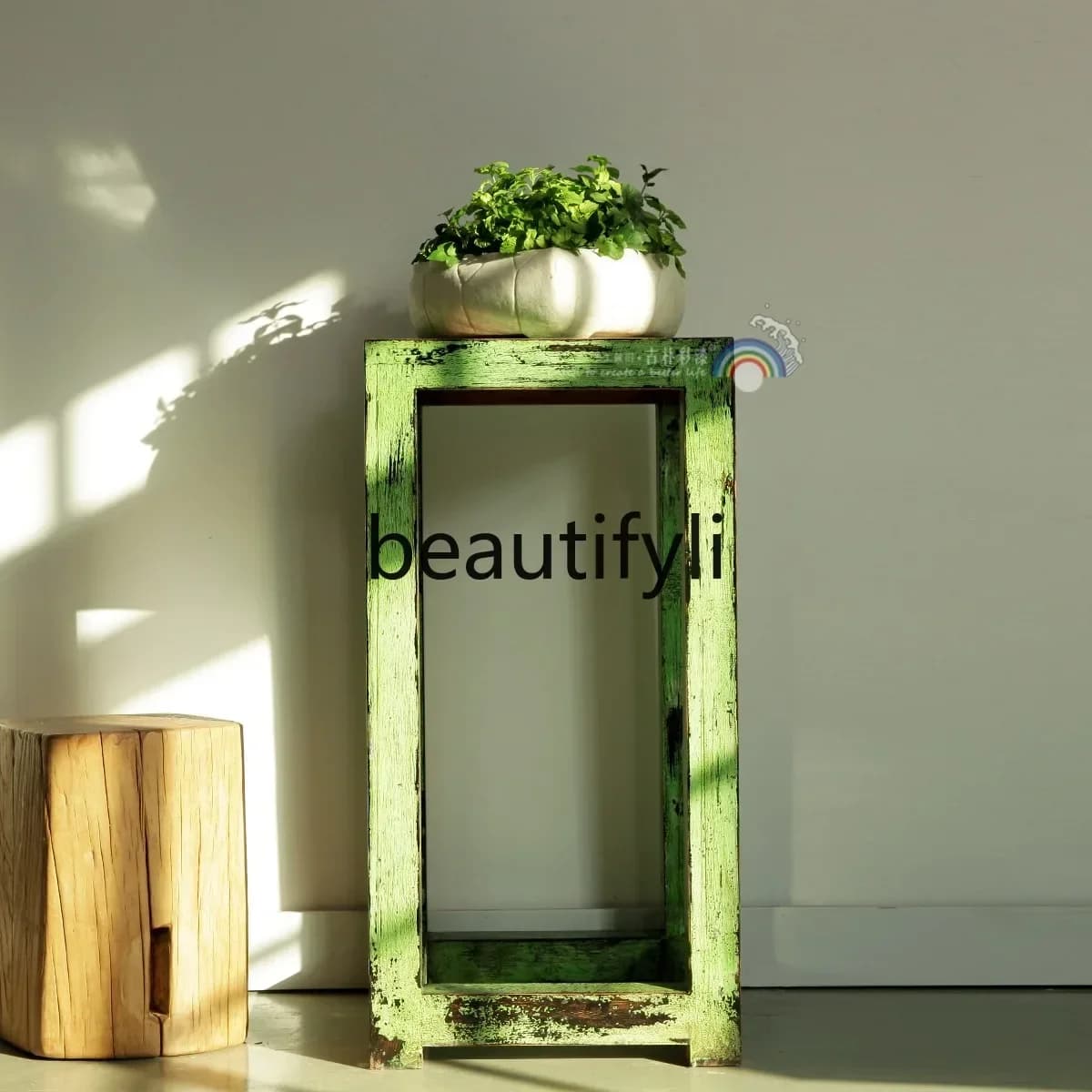 Small, simple and modern in Chinese style, multifunctional table for potted plants from floor to ceiling