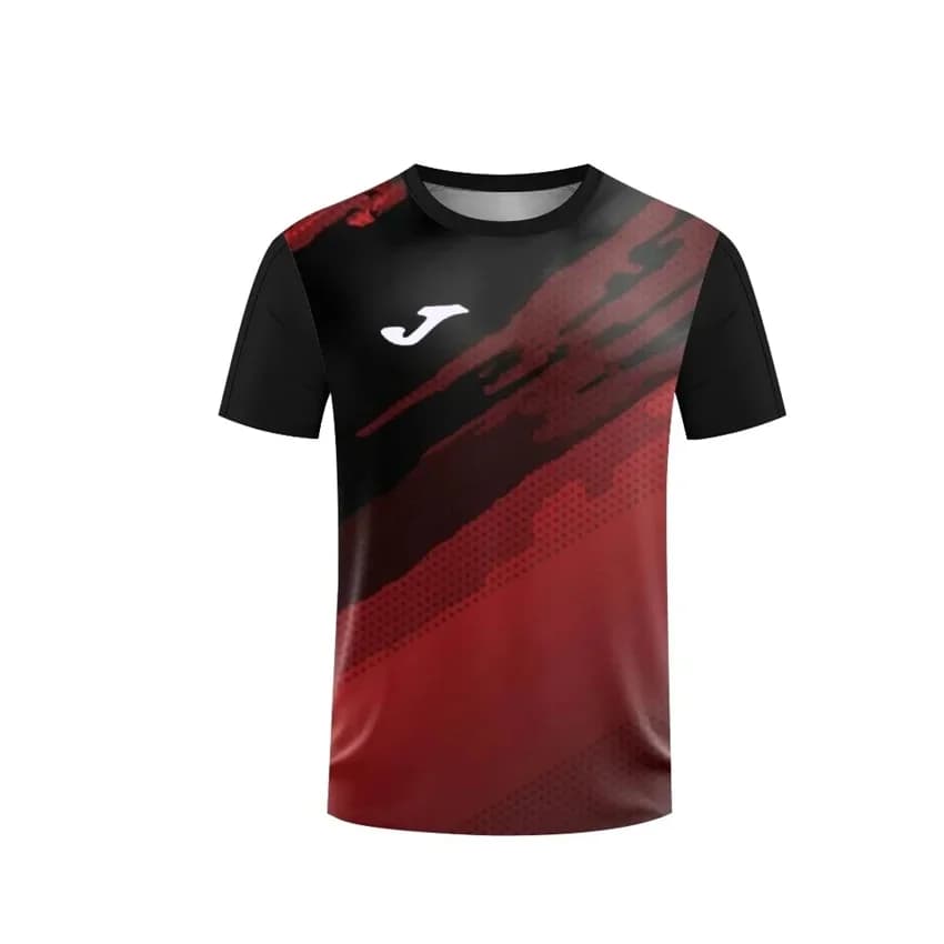T-shirt da uomo di marca JOMA, abbigliamento sportivo da badminton, estivo, confortevole, traspirante, ad asciugatura rapida, top sportivo ampio con stampa 3D