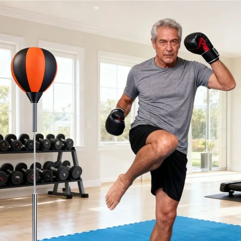Stress-Relief Punching Bags, Adult Boxing Pylons, Speed Training Reaction Balls – High-Density Foam Filling Standing Training Targets, Self-Standing Fitness Bags, Indoor Punching Balls, Professional Training Pylons, Bouncy Stress-Relief Tools