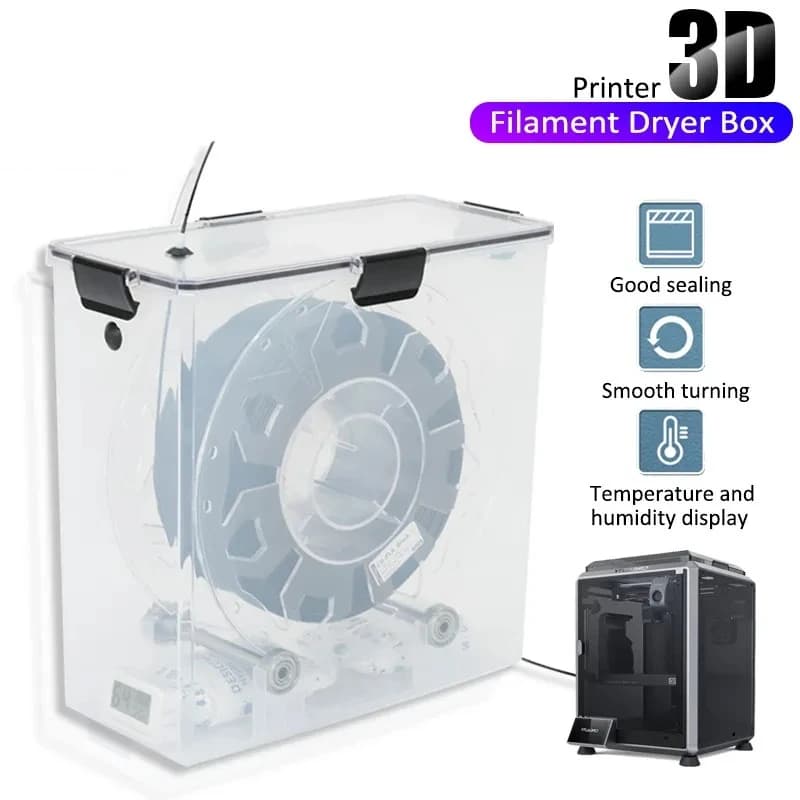 for 3D Printer Filament Dryer Box Sealed Storage PLA Dustproof Moisture Proof Drying Oven with Charging Tray Universal for