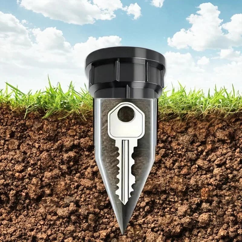 Garden Key Hide, realistic underground watering machine, key safe, no battery needed, plastic resistant to outdoor garden safety
