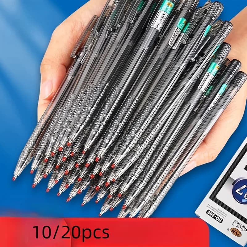 Confezione da 10/20 penne a sfera retrattili minimaliste, ricariche di inchiostro blu e nero, scrittura fluida da 0,7 mm