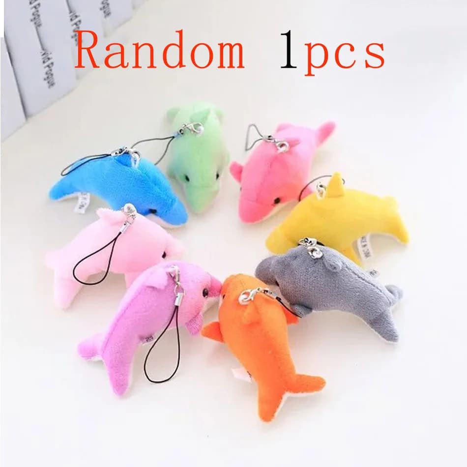 1/30 Pezzi Portachiavi Peluche a Forma di Delfino, Ciondolo Imbottito per Zaino, Adorabile e Soffice Animale da Appendere