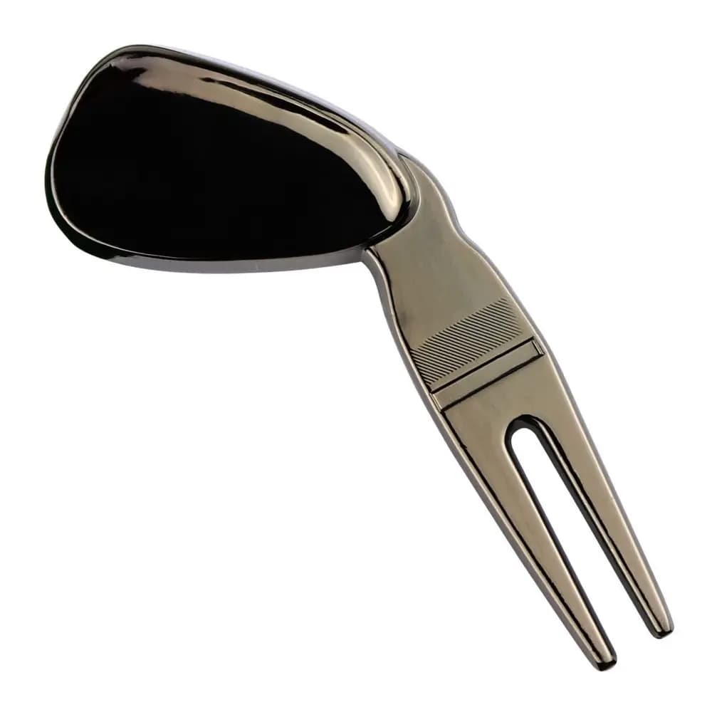 Groove Cleaner Spacecraft Golf Green Fork Magnetico in Lega di Zinco, Riparatore di Divot da Golf Portatile Multifunzione con Funzione di Marcatura della Posizione