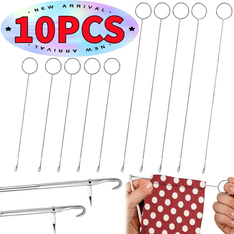 1-10PCS Cucito Loop Turner Gancio In Acciaio Inox per Cintura In Tessuto Striscia Lungo Tuber Fatto A Mano FAI DA TE Stirling Strumento di Lavoro A Maglia accessori
