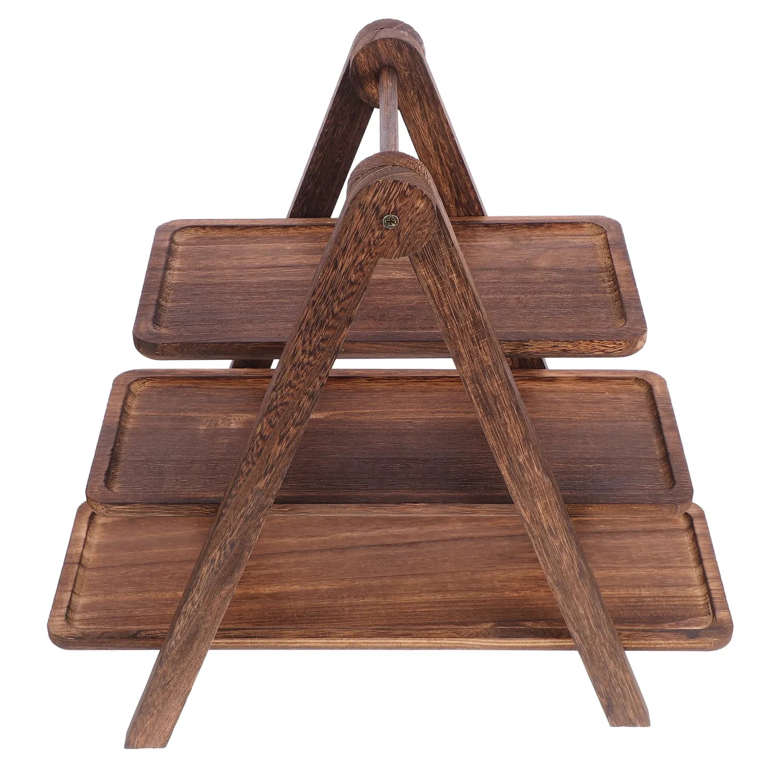 Wooden 3 Level Tray Shelf for Food Serving Storage Kitchen Counter Organizer Hotpot Preparation Rack Dish Holder Living Room