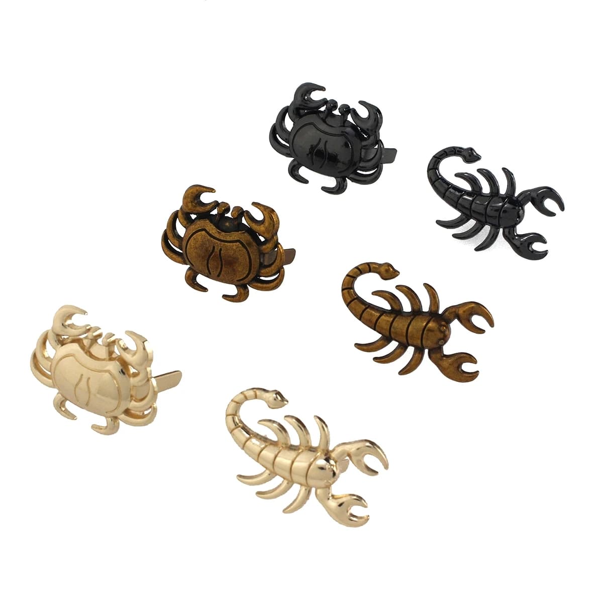 1 pz metallo aragosta a forma di granchio decorato fibbia borsa Clip fibbia Hardware per borsa artigianale in pelle borsa indumenti accessori per scarpe