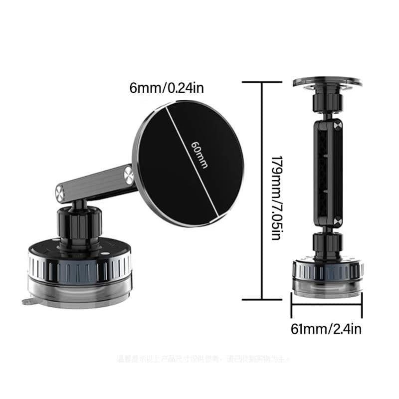 Staffa per telefono automobile supporto magnetico Supporto aspirazione sotto vuoto con forti magneti N52 per attacco sicuro su