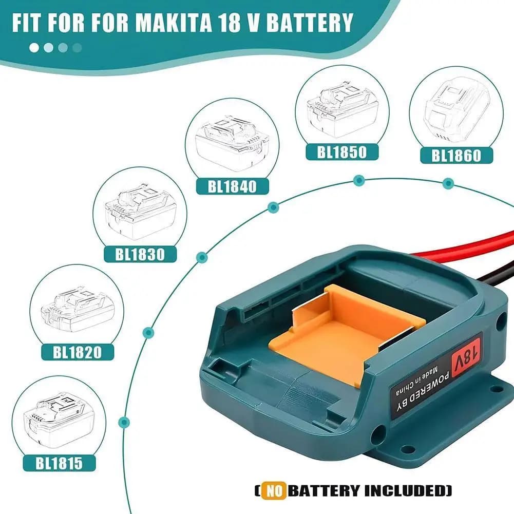Adattatore di alimentazione di emergenza per auto, avviatore di emergenza 12AWG 6FT per batterie agli ioni di litio Makita e Dewalt 18V L0F3