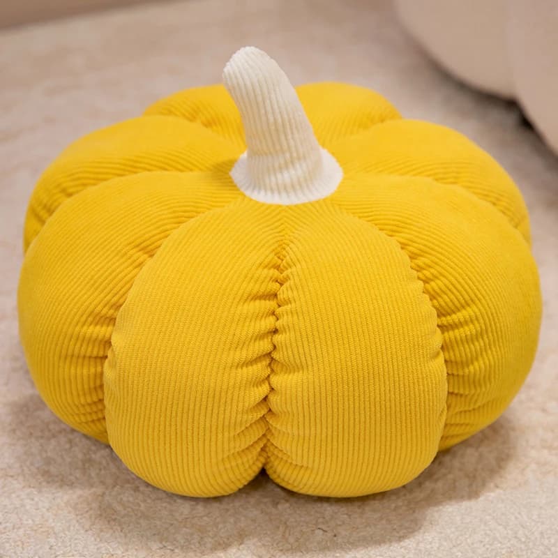 Cuscino Decorativo a Forma di Zucca in Peluche per Adulti, Supporto Lombare in Velluto a Coste Stile Ins per Divano, Letto, Sedia da Ufficio