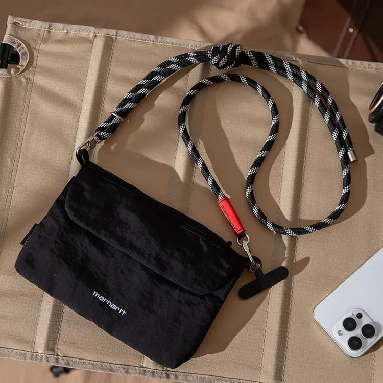 Crossbody Sling Bag Travel Phone Passport Document Pouch With Braided Strap For Daily Outdoor