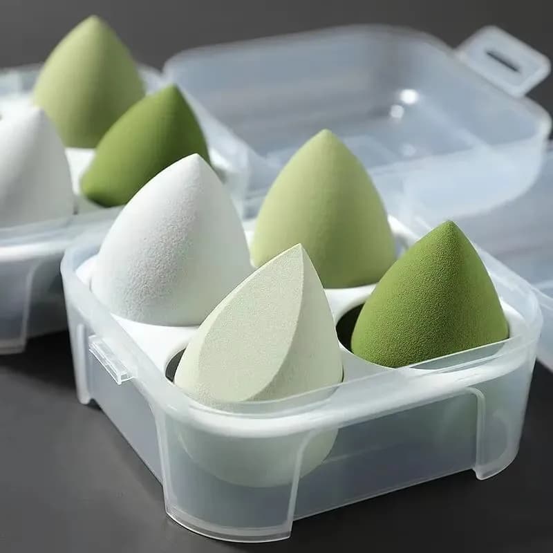 1-4 Boxes Makeup Blender Cosmetic Makeup Sponge With Storage Box Sponge For Dust foundation Beauty Tool Makeup For Women