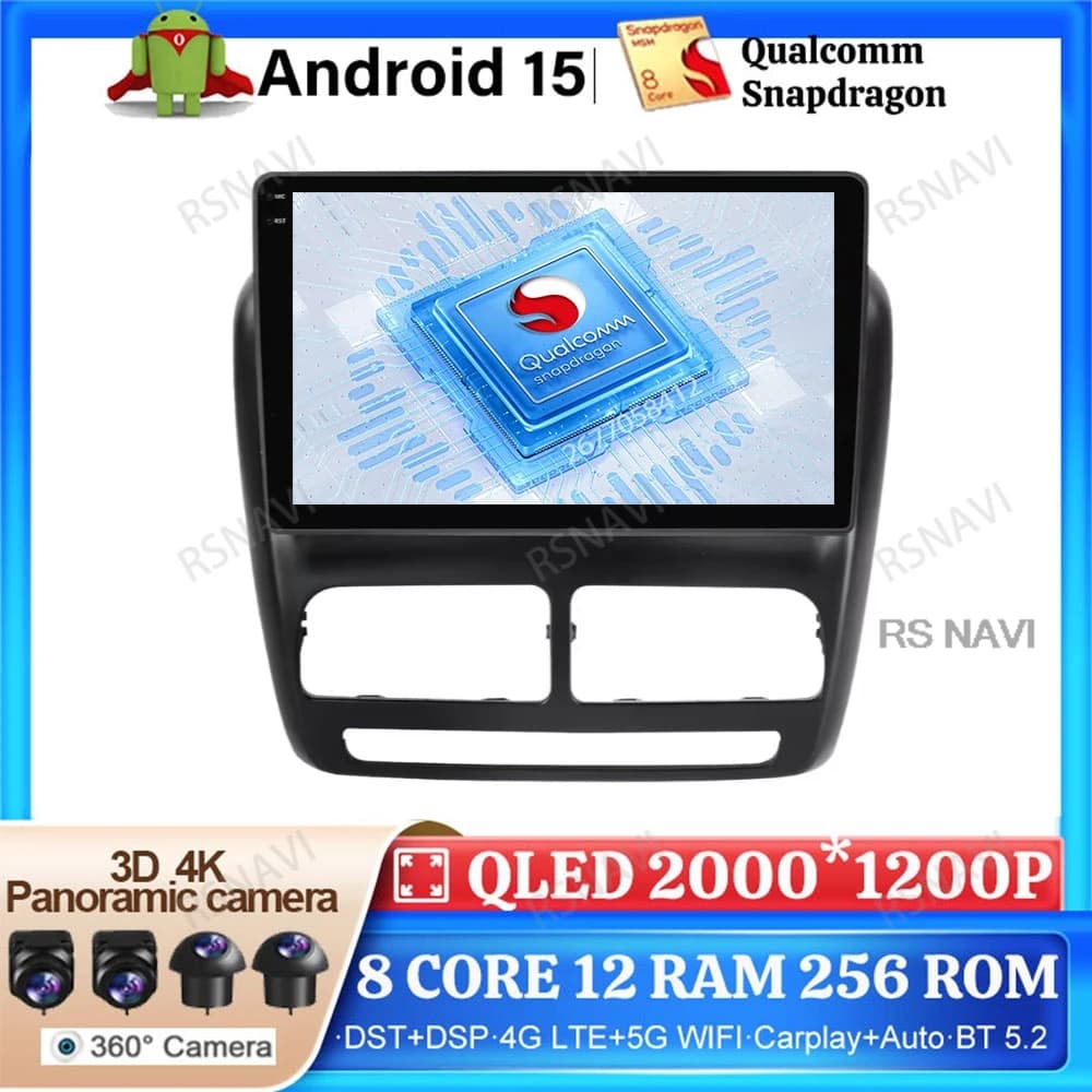 Android 15 Autoradio Per Fiat Doblo 2 2010-2014 Opel Combo 3 2011-2018 Viedo Lettore QLED BT Stereo Autoradio Multimediale DVD DSP