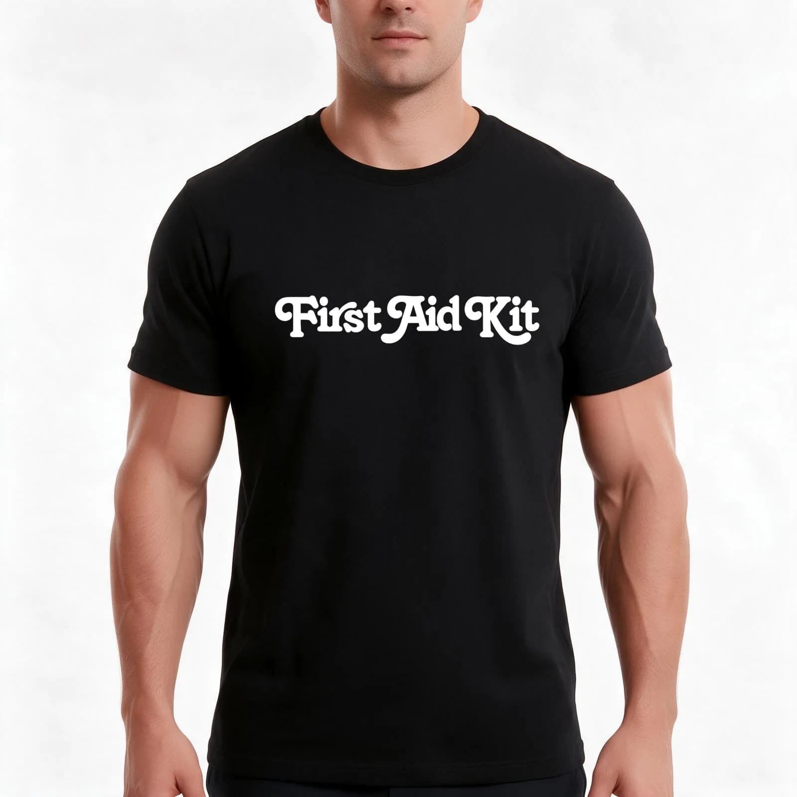 First Aid Kit Merch First Aid Kit Logo T-Shirt, Summer Casual Cotton Tee, Oversized Streetwear Tops, Vintage Graphic Print