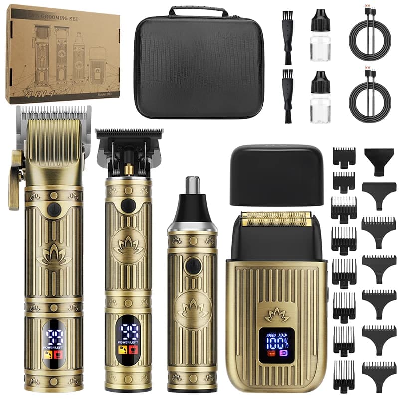 RESUXI 993 Set haircuts 4 in 1 Professional hair cutter for men Alternative electric shaver Kit electric hair cutter for nose