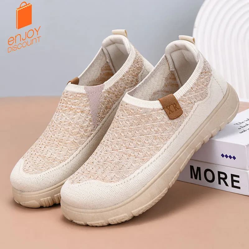 Scarpe da donna in rete traspirante, ideali per la primavera e l'estate, alla moda, facili da abbinare, con suola spessa, comode e casual.