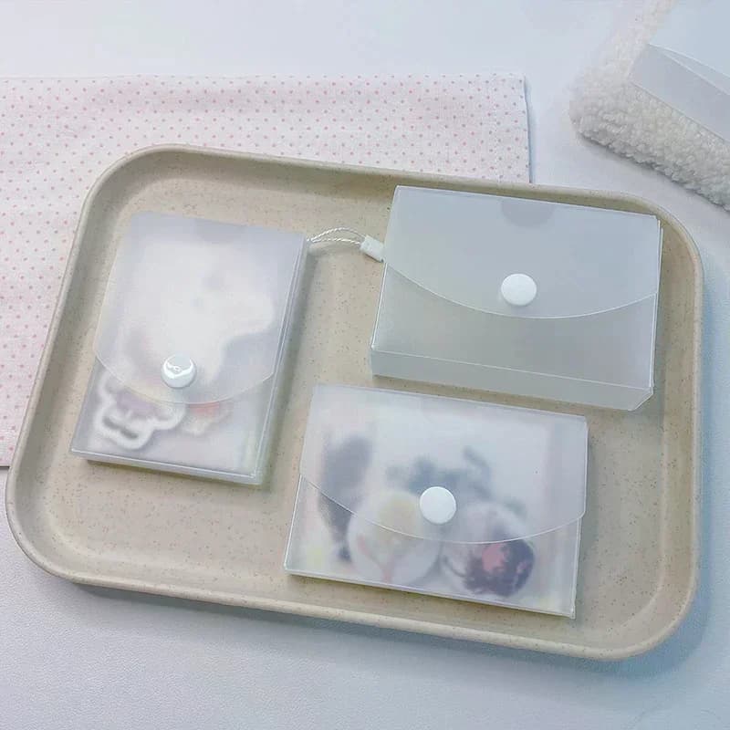 Transparent Pocket Storage Box Portable Mini A8 Storage Box Large Capacity Photocard Storage Box Dustproof Photo Card Organizer
