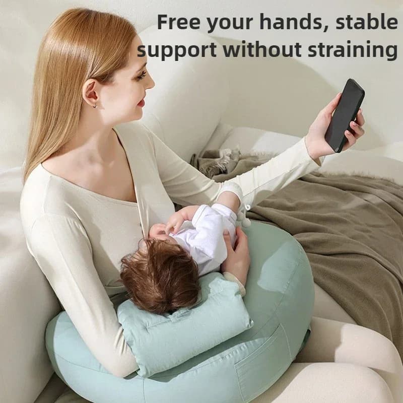 Cuscino per allattamento traspirante per l'allattamento al seno: supporto lombare ergonomico e cuscino per l'allattamento del bambino, aiuto per la postura della mamma