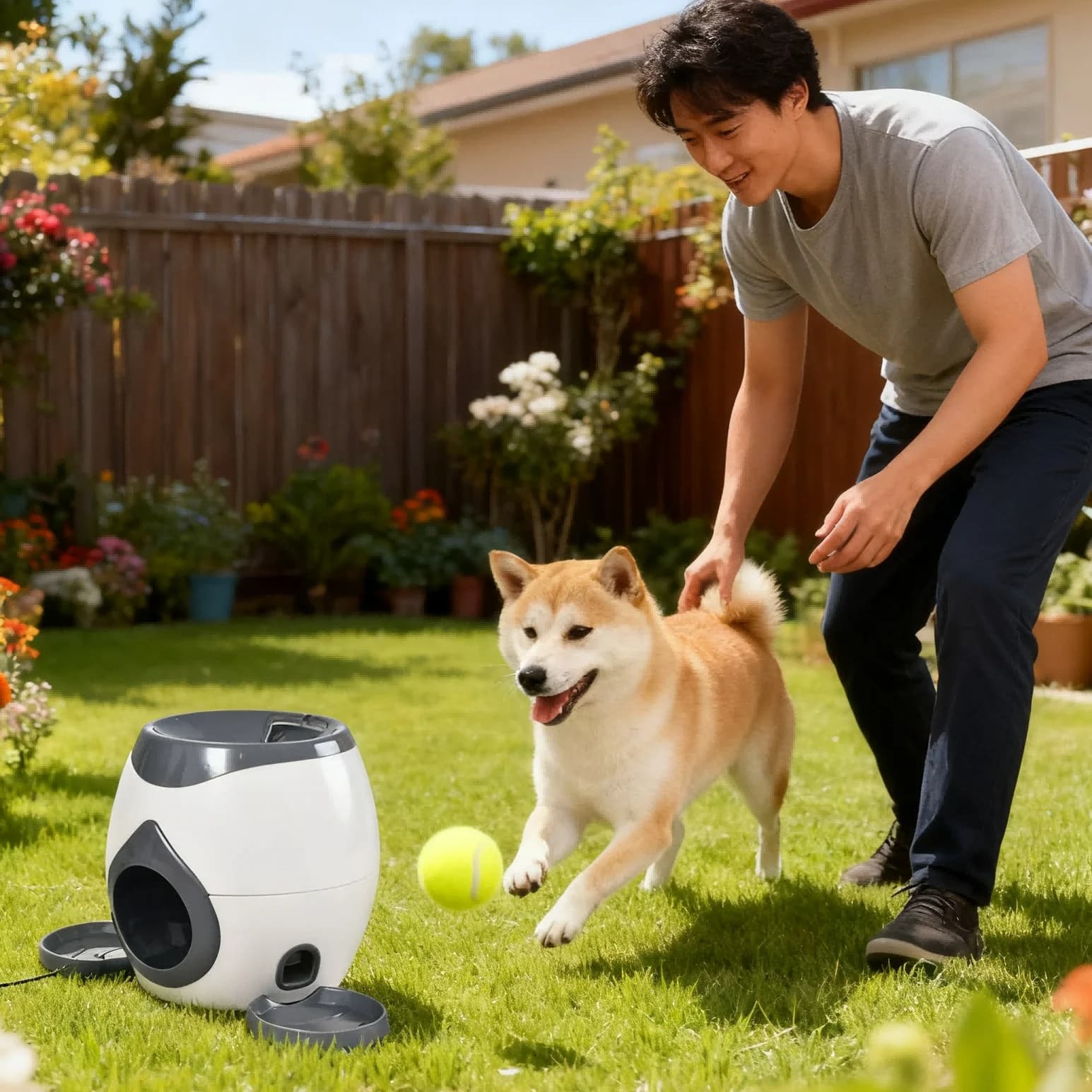 Macchina Interattiva Lancia Snack per Cani, Giocattolo Divertente per Addestramento e Premiazione