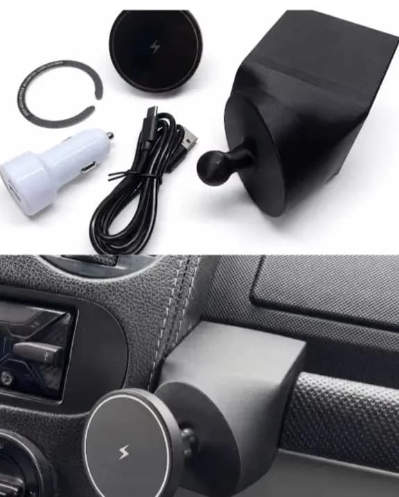 Car Phone Holder with Charger for VW Beetle 1998-2010, Left-Hand Drive Dashboard Dock, MagSafe-Compatible