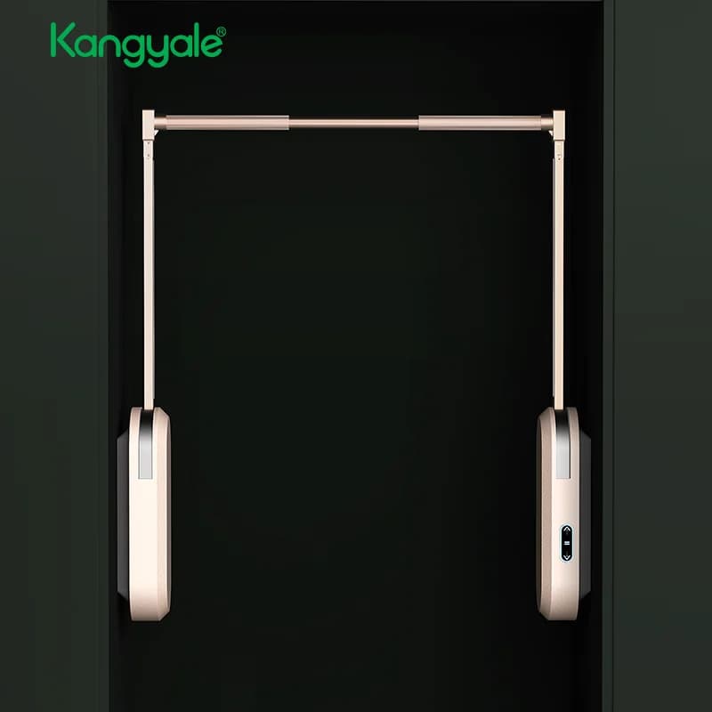 stll Smart Voice Control Wardrobe Lifting Clothes Hanger Rail Wall Mount Clothes Hanger Pull Down Hanging Rail