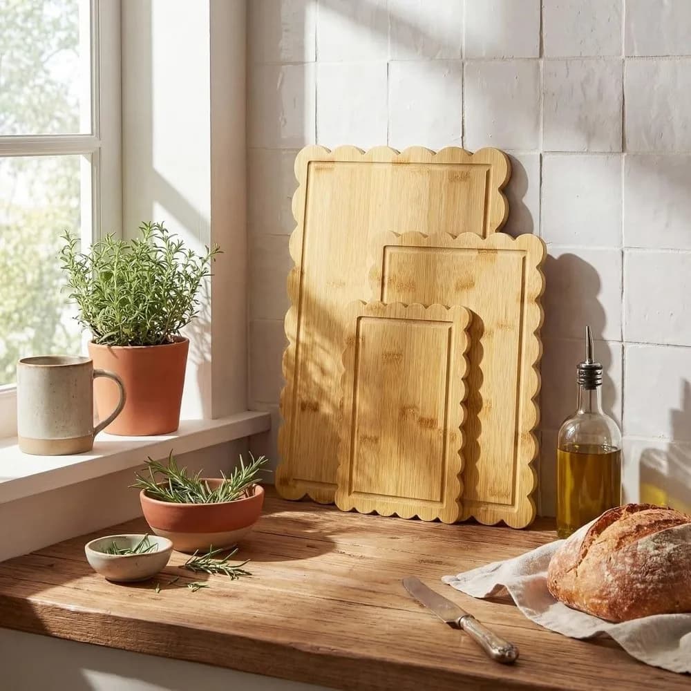 Anti-Bacterial Wood Cutting Board Non-sticky Multi-Functional Kitchen Chopping Block Thickened Odor-Free Non-Slip Cutting Mat