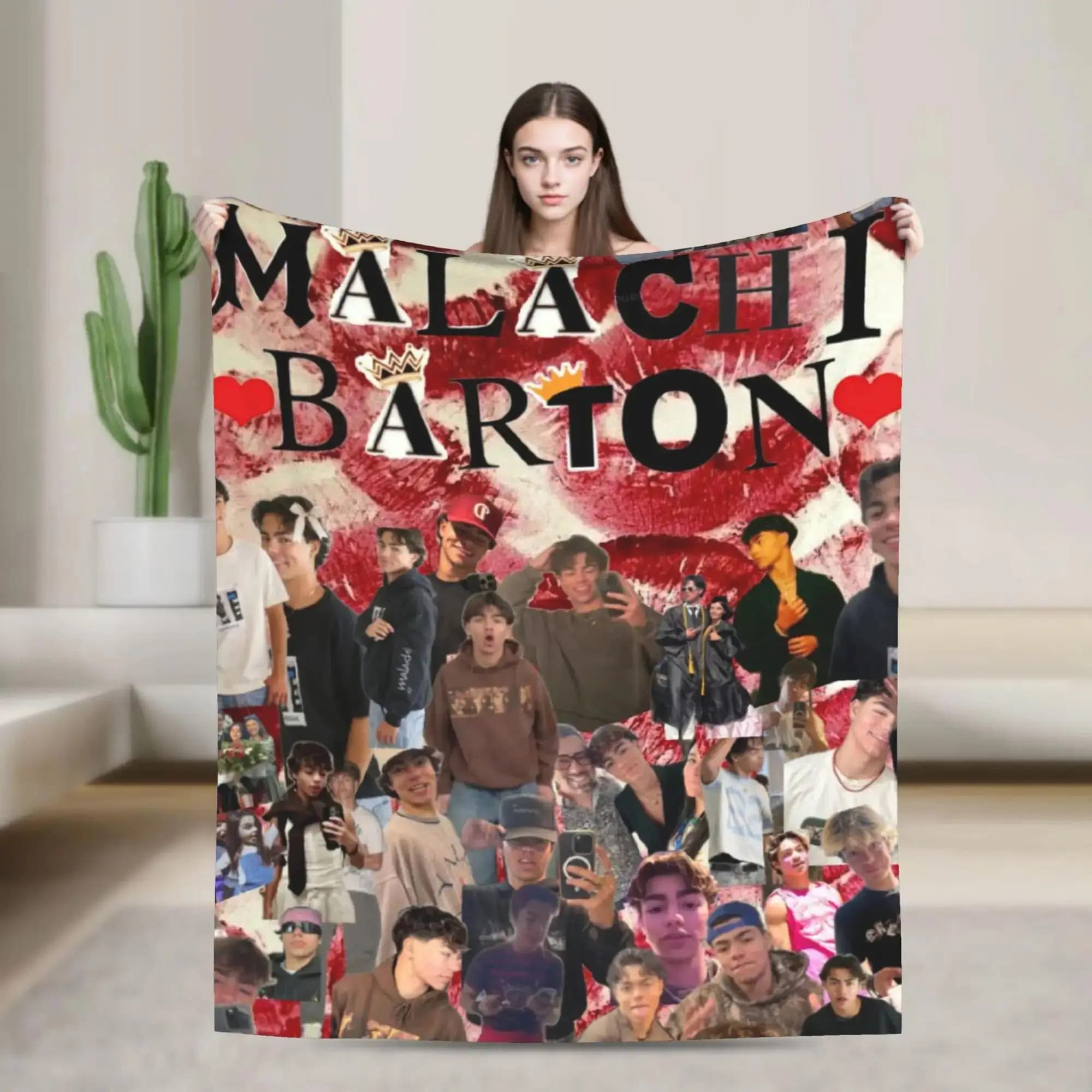 Malachi Barton Actor Tour Flannel Blanket Super Warm Throw for Bedroom Camping Sofa Bedspread Cover