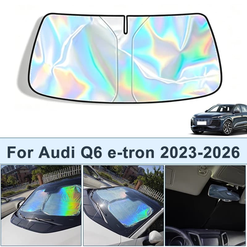 Parasole Pieghevole per Parabrezza Anteriore per Audi Q6 e-tron 2023-2026, Protezione UV Riflettente, Accessori Interni Auto