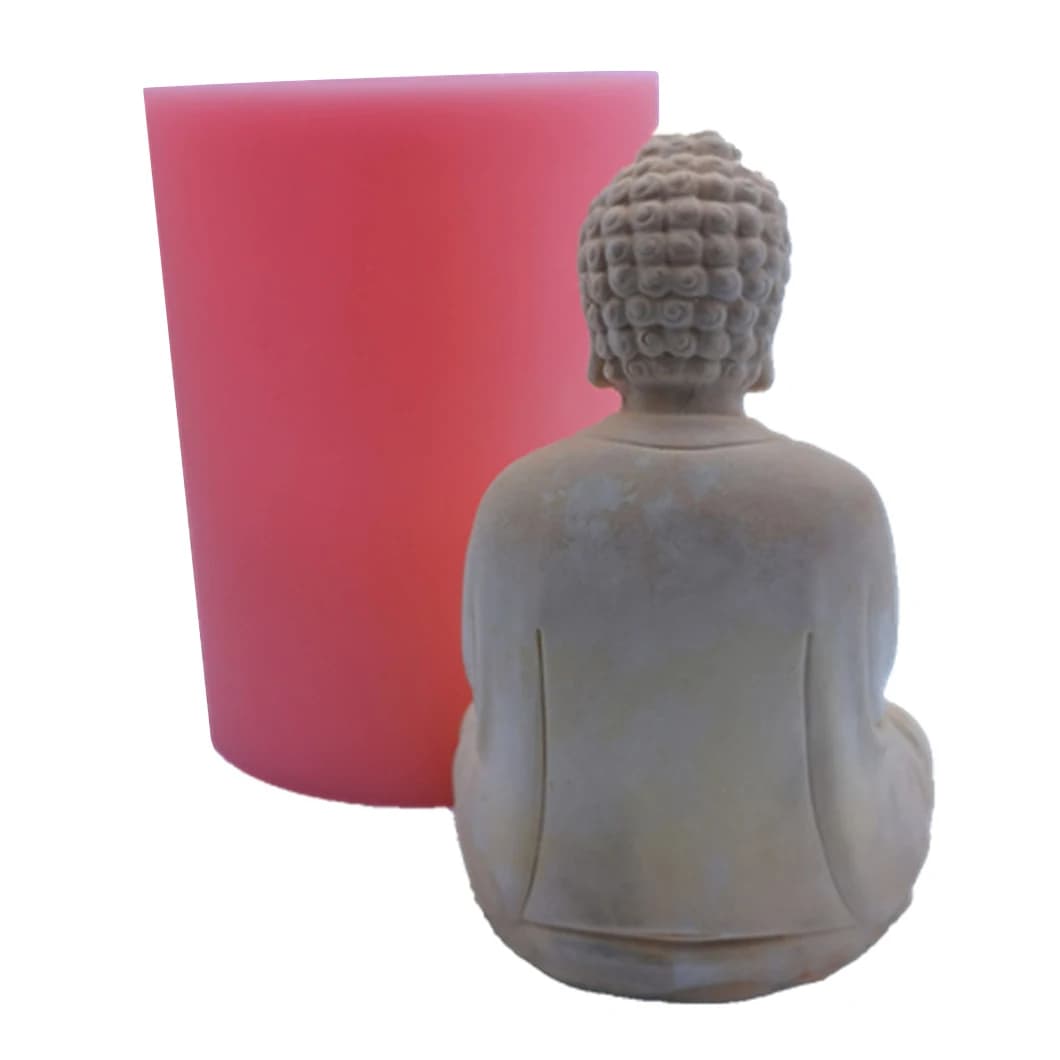 AB02 Buddha Design Stampo per candele in silicone 3D Stampo in ghisa Stampo in silicone per Buddha di grandi dimensioni Creazione di artigianato in gesso in resina