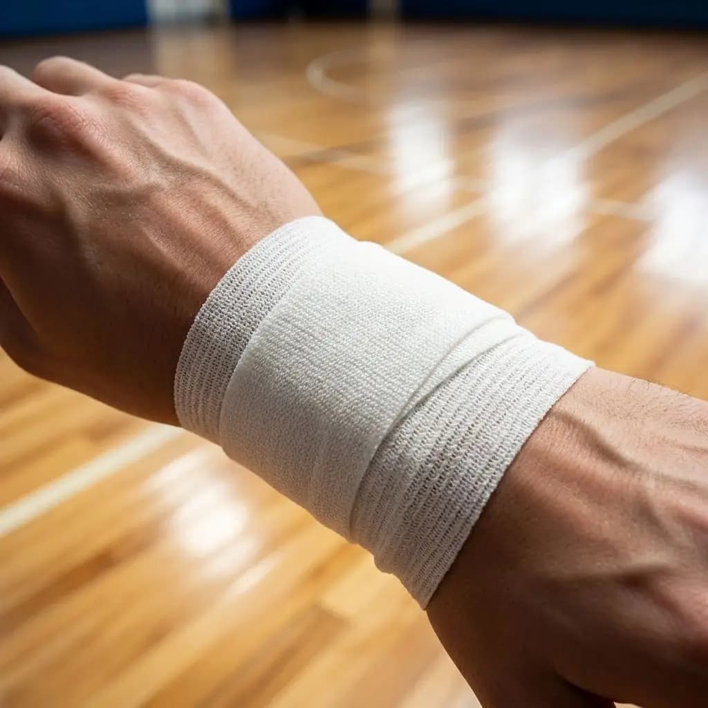 Benda elastica sportiva, nastro autoadesivo traspirante non tessuto, supporto flessibile per polso e caviglia, per fitness e corsa all'aperto