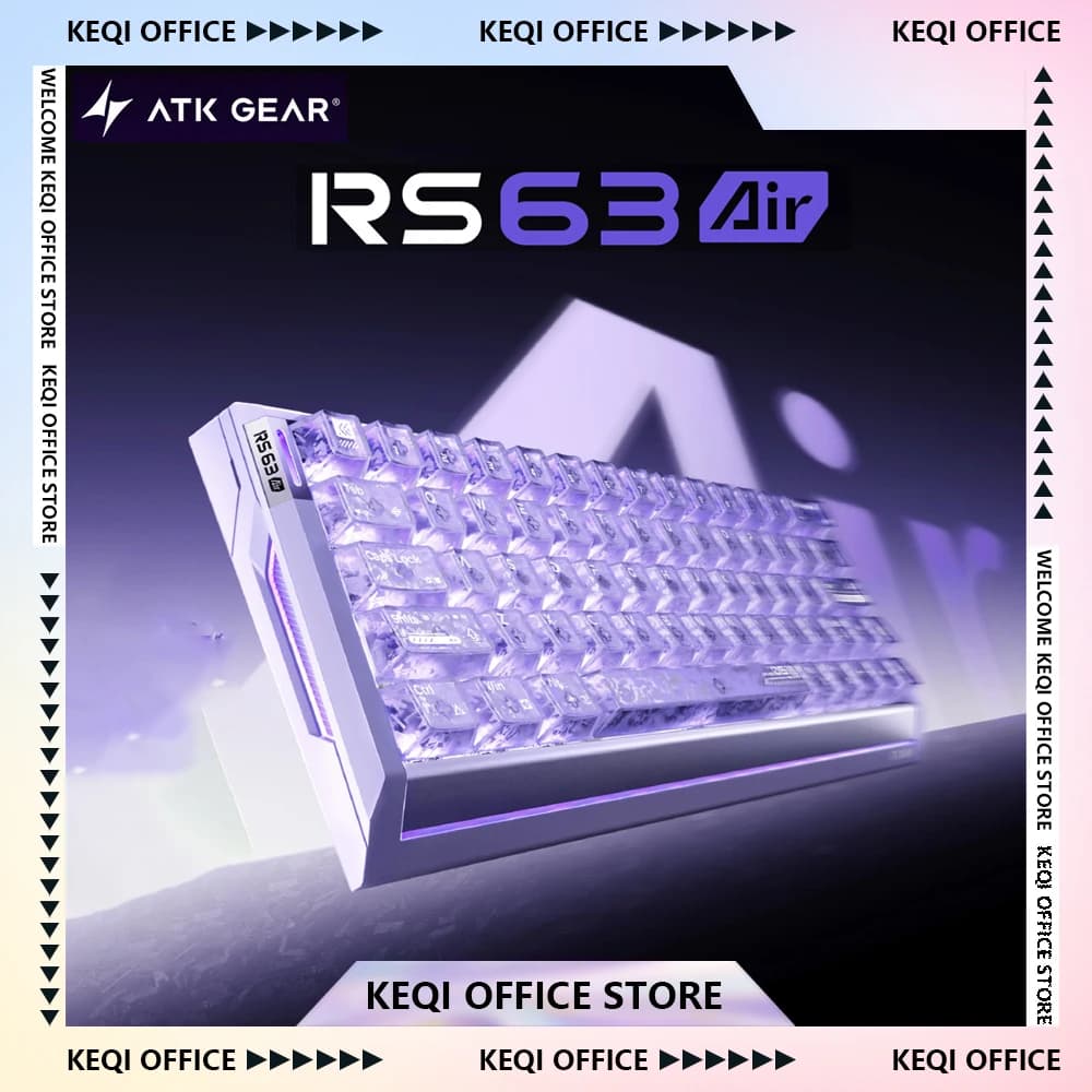 ATK RS63 AIR Magnetic Switch Mechanical Keyboard Wired 8k RGB GASKET Low Latency Esports Gaming Keyboard Custom PC Accessories