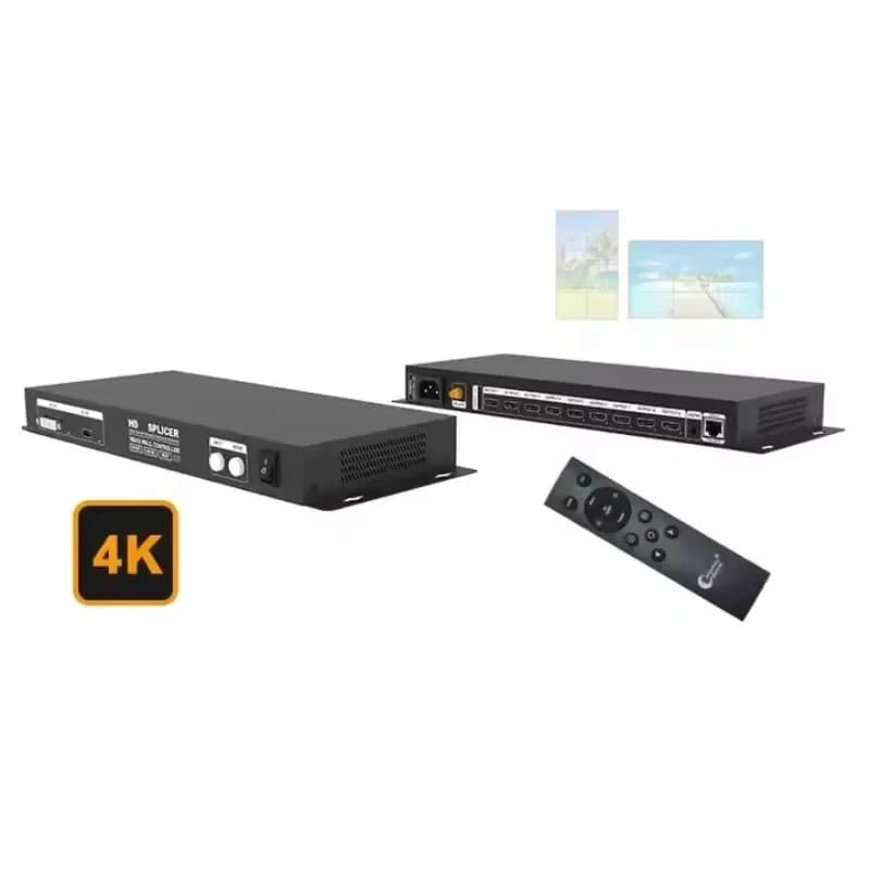 Processore per Video Wall 3x3 4K, Controller per Giunzione Schermi 1080P 2x3, Processore LCD per Uscita su Monitor, Proiettore, TV Box