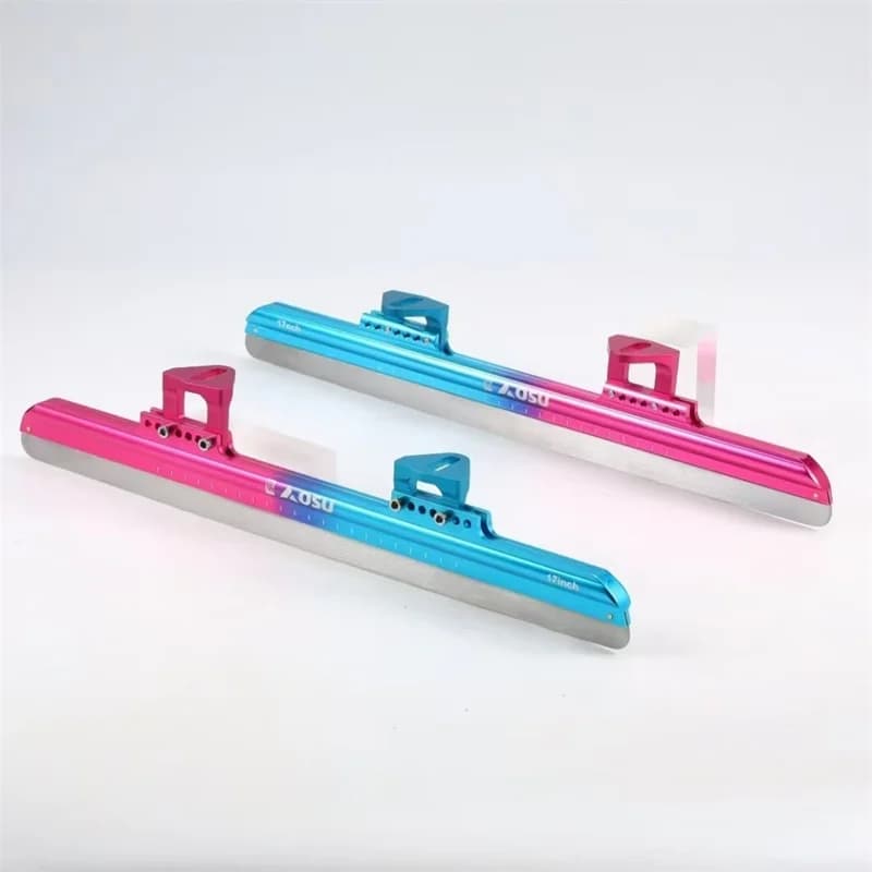 Moda pista corta lama da ghiaccio effetto arcobaleno 15 16 17 pollici di lunghezza neve in linea pattinaggio di velocità coltello da ghiaccio 380mm 410mm 430mm