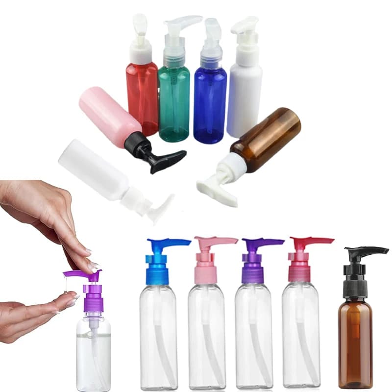 30 pezzi di mini flaconi portatili in plastica con pompa da 30/50/100/150 ml, contenitori dispenser da viaggio per lozioni, olio da massaggio, shampoo, sapone liquido