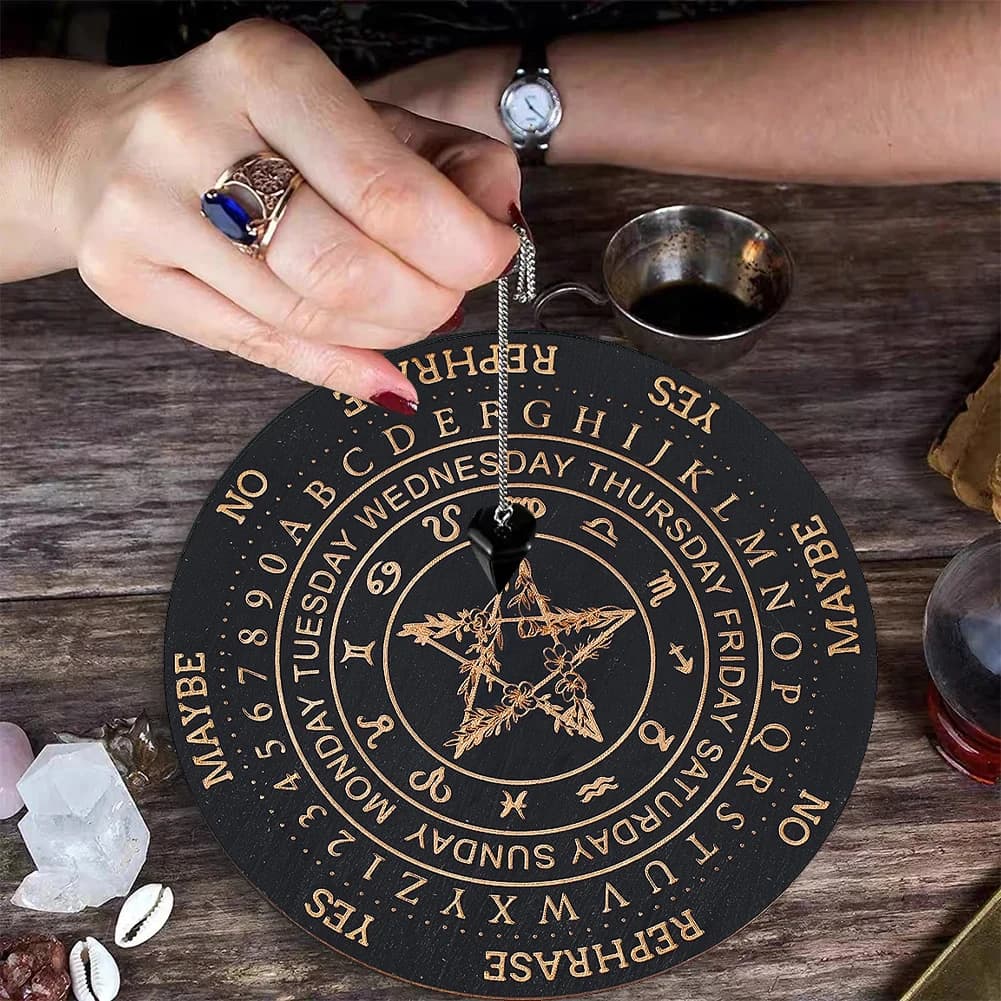 Tavola a pendolo in legno da 15cm con stelle costellazione divinazione bacheca per messaggi metafisica decorazione per altare Wall Art ornamenti per la casa