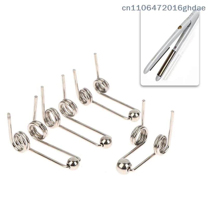 (Summer6) 2 Pieces Double Torsion Spring Return for Iron Curly Hair, Diameter 1.2mm, Accessories for Hairpins