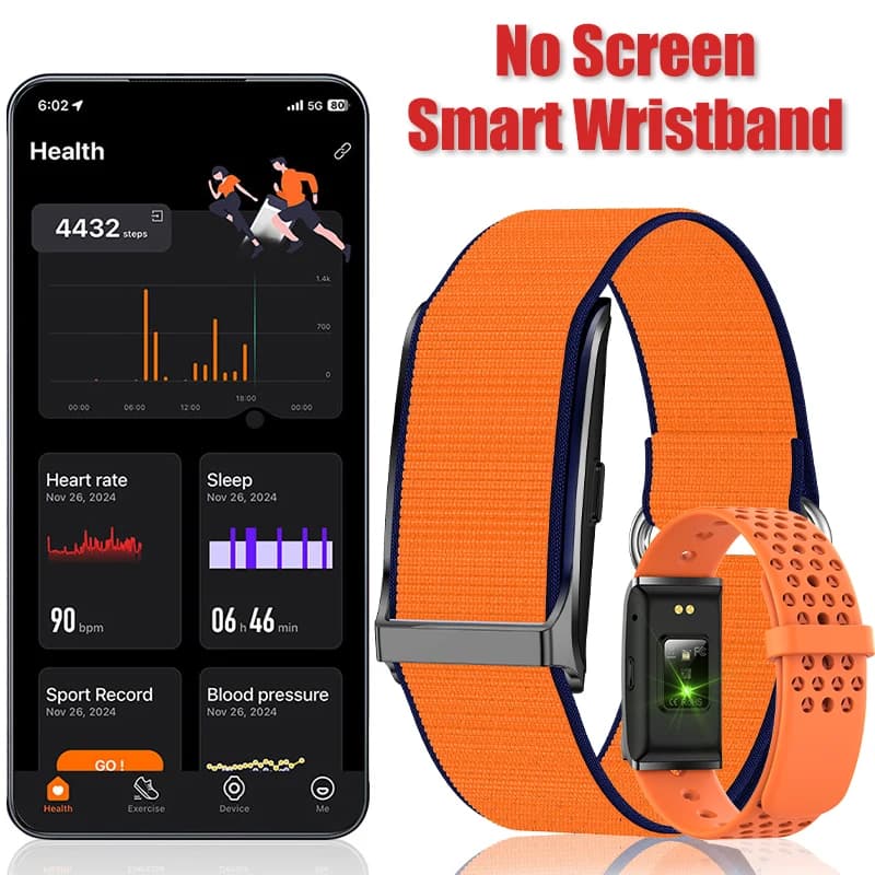 LIGE Smartband Bracciale intelligente in nylon Frequenza cardiaca Monitor sanitario Pedometro Sport Fitness Tracker per uomo Donna Bracciale elettronico