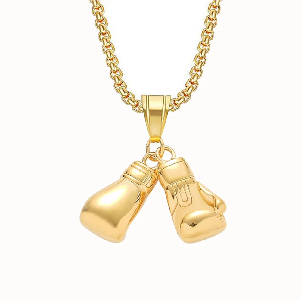 Hip Hop Men's Gold Color Stainless Steel Male Necklace for Men Sports Jewelry Gift Hippie