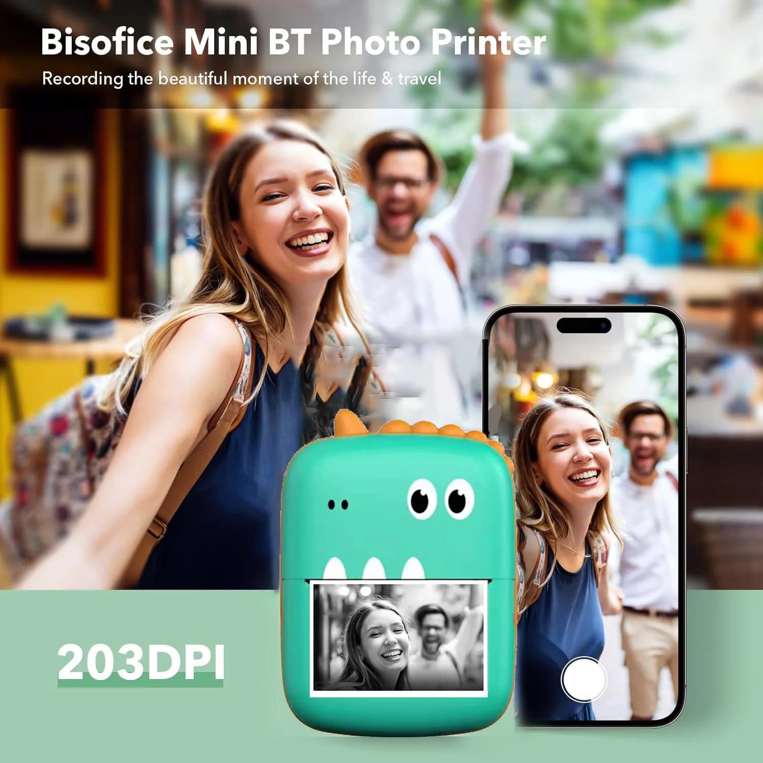 Mini stampante termica Bluetooth portatile HD stampa Wireless telefono cellulare foto titolo nota studente errore stampante per etichette regalo
