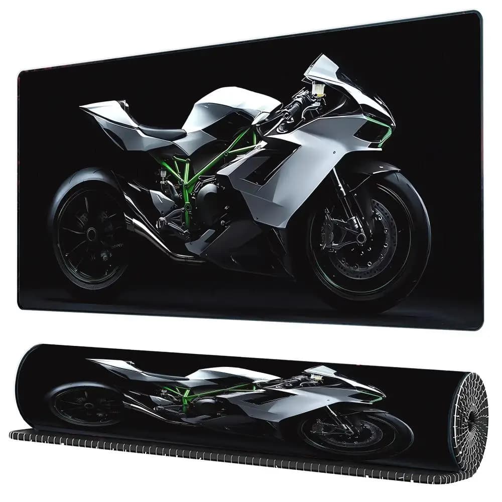 Tappetino per mouse da gaming di grandi dimensioni per computer e ufficio, in gomma antiscivolo, per tastiera e mouse, tappetino lungo da scrivania per corse motociclistiche su larga scala