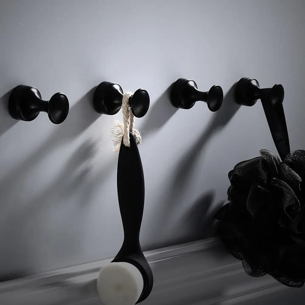1Pcs Rustproof Sleek Round Clothes Hook Secure Heavy Duty Hanger for Bathrobe Towel Coat Swimsuit Home Office Space Saving