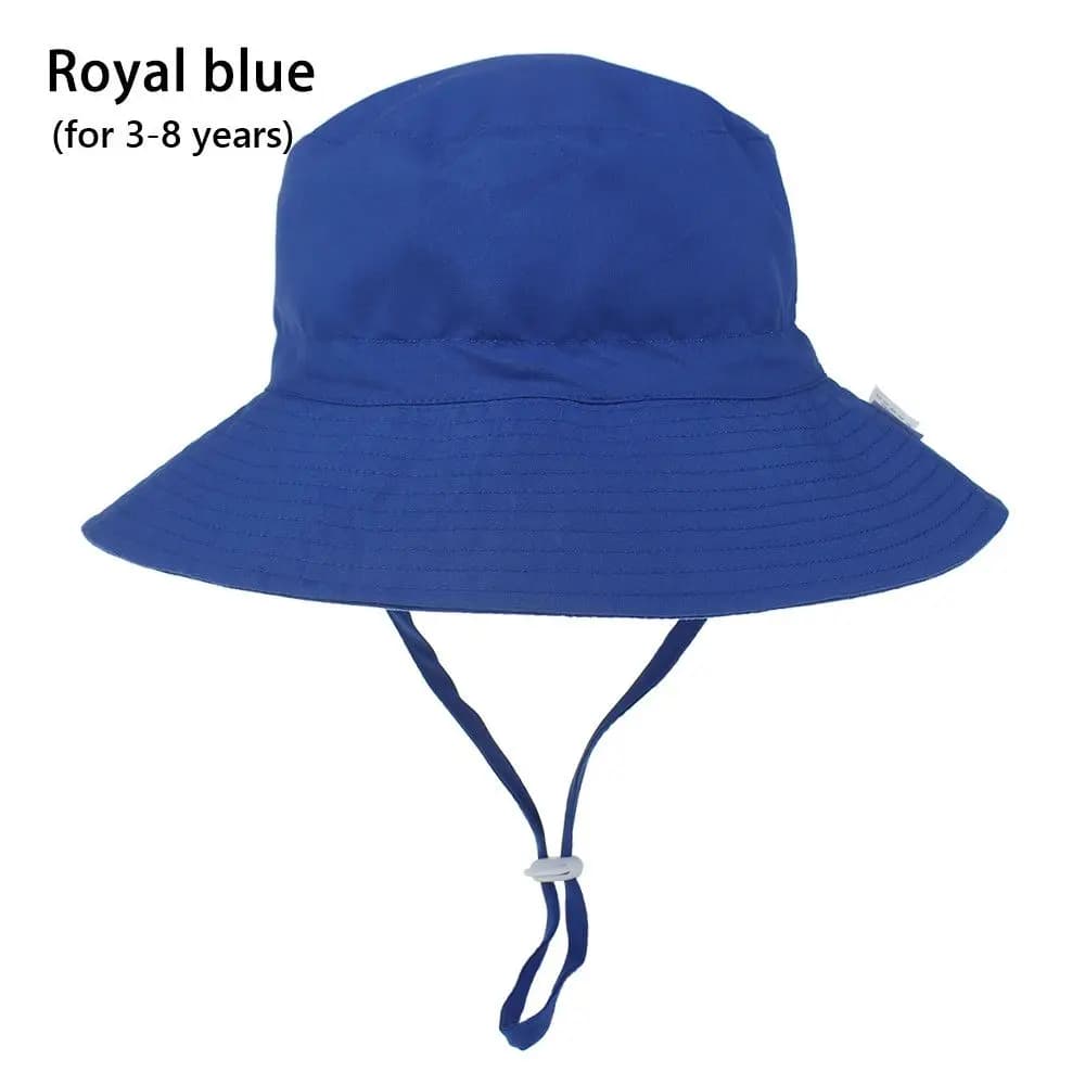 Sun Hat for Children and Girls with UV Protection, Neck Cover and Eyelets, Tesa Larga, Beach Hat with Adjustable Strap