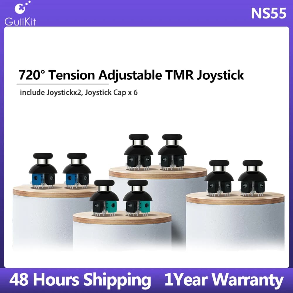 Gulikit NS55 720 ° Joystick TMR regolabile a tensione, joystick senza deriva per la riparazione sostitutiva per controller Xbox PS4 PS5 Switch