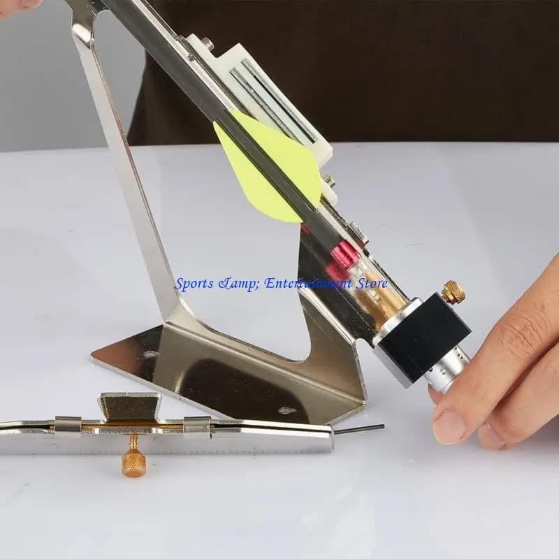 G7NF Impennatrice in lega alluminio Jig Fletches Strumento per incollaggio per freccia Piuma Strumento per attrezzatura