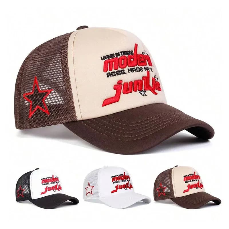 Cappellino da Baseball con Ricamo 'Modern Junkie' per Donne, Cappello Estivo Regolabile per Protezione Solare e Hip Hop