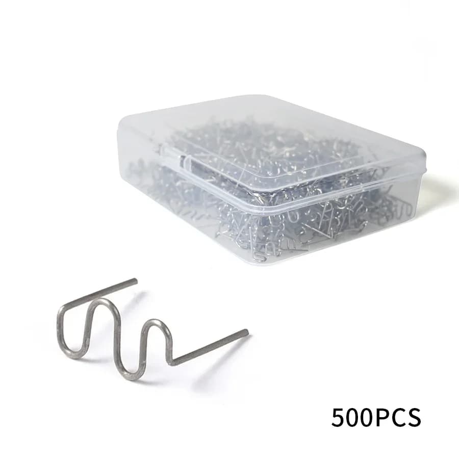 Punti metallici per cucitrice a caldo per saldatore di plastica Macchina di riparazione automobilistica Filo di saldatura Strumento di riparazione paraurti per auto in scatola per un facile trasporto