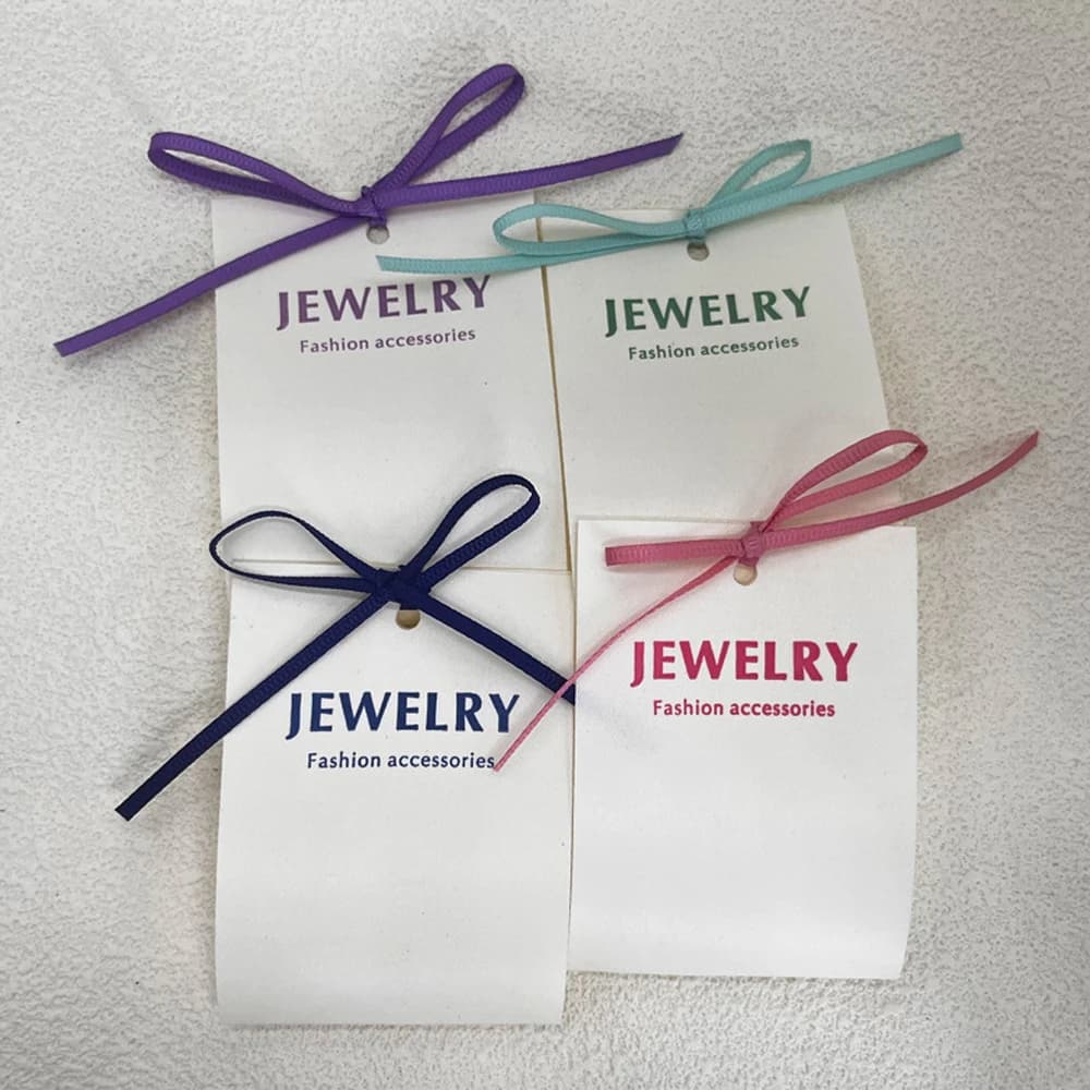 Etichette Personalizzate 6x17cm per Gioielli, Porta Anelli e Orecchini in Tessuto di Cotone, Organizzatore per Bracciali, Ciondoli e Orecchini a Perno con Nome Personalizzato